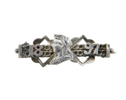 Victorian Sterling Silver Diamond Jubilee Celebration Brooch Antique Chester