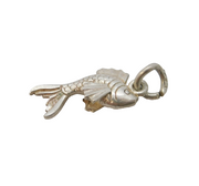 Sterling Silver Fish Charm Pendant Vintage c1970s