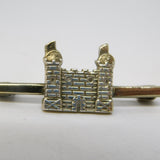 Gold on Sterling Silver Castle Form Brooch Pin Vintage 1996 Birmingham