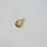 Australian Gold On Sterling Silver Oval Opal Drop Charm Pendant Modern c1990s
