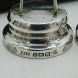 Boxed Art Deco Sterling Silver Wishbone Form Place Settings Antique Birmingham
