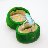 Sterling Silver  Natural Shell Studio Style Dress Ring Vintage c1990 Size K 1/2