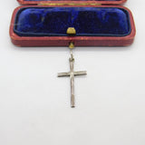 Sterling Silver Delicate Crucifix Charm Pendant Vintage c1970