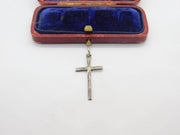 Sterling Silver Delicate Crucifix Charm Pendant Vintage c1970