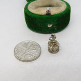 Sterling Silver Royal Crown Charm Pendant Vintage c1970