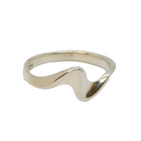 Sterling Silver Zigzag Design Band Ring Vintage c1970 Size P