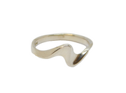 Sterling Silver Zigzag Design Band Ring Vintage c1970 Size P