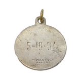 Tiffany & Co. Sterling Silver Circular ID Charm Pendant Vintage 1964