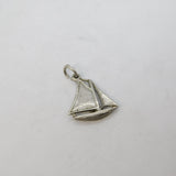 Sterling Silver Sailing Yacht Charm Pendant Vintage c1970