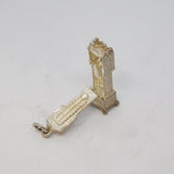 Sterling Silver Opening Grandfather Clock Charm Pendant Vintage c1970