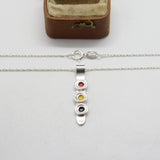 Sterling Silver Enamel Traffic Light Pendant Necklace 1998 Edinburgh Vintage