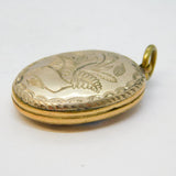 Victorian 9ct Gold Back & Front, Enamel 'Many Happy Returns' Locket Antique