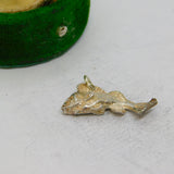 Sterling Silver Fish Charm Pendant Vintage c1970