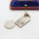 Sterling Silver Pink Mother of Pearl Charm Pendant Vintage c1970