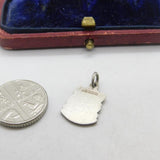 Sterling Silver and Enamel Travel Shield 'Beaulieu Abbey' Charm Vintage c1970