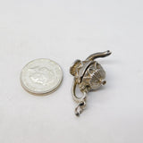 Sterling Silver Teapot Opening Charm Pendant Vintage c1970