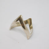 Sterling Silver Zigzag Dress Ring Vintage c1970 Size S