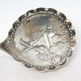 19th Century Dutch Sterling Silver Windmill Pattern Tea Caddy Spoon Antique