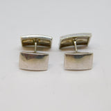Pair Of Sterling Silver Resin Chequerboard Pattern Cufflinks Vintage c1990