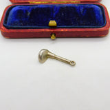Sterling Silver Gold Club Driver Charm Pendant Vintage c1970