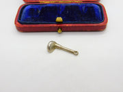 Sterling Silver Gold Club Driver Charm Pendant Vintage c1970