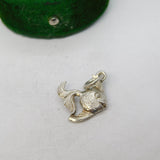 Sterling Silver Tropical Fish Charm Pendant Vintage c1970