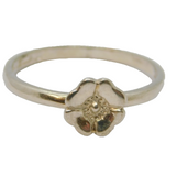 Sterling Silver Daisy Flower Dress Band Ring Vintage c1970 Size N