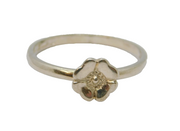 Sterling Silver Daisy Flower Dress Band Ring Vintage c1970 Size N