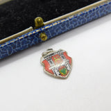 Sterling Silver & Enamel Hannover Shield Charm Pendant Vintage c1970