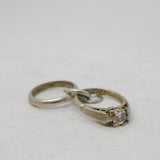 Sterling Silver Wedding & Engagement Ring Charm Pendant Vintage c1970