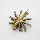 19th Century Austro-Hungarian Sterling Silver & Turquoise Spray Brooch Antique