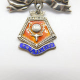 Sterling Silver & Enamel HMS Raleigh Training Base Sweetheart Brooch Antique