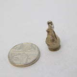 Sterling Silver Grappa Bottle Charm Pendant Vintage c1970