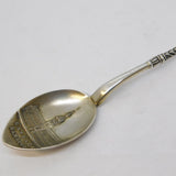 German .800 Silver & Enamel Hamburg Terminal Teaspoon Antique c1920