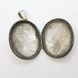 Victorian Sterling Silver Sweetheart Buckle Pattern Locket Antique c1880s