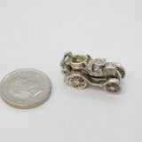 Sterling Silver Opening Motor Car Charm Pendant Vintage c1970s