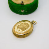 Victorian 9ct Gold Back & Front Buckle Form Sweetheart Locket Antique c1890