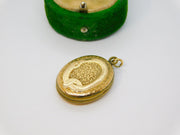 Victorian 9ct Gold Back & Front Buckle Form Sweetheart Locket Antique c1890