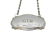 Sterling Silver Gin Decanter Label Vintage 1984 Birmingham