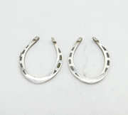 Pair of Sterling Silver Lucky Horseshoe Napkin Rings Vintage 1962 Sheffield
