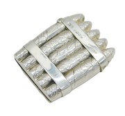 Victorian Sterling Silver Novelty Cigar Form Vesta Case Antique 1887 Birmingham