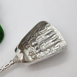 Dutch .900 Silver Windmill Terminal Tea Caddy Scoop Spoon Antique c1930