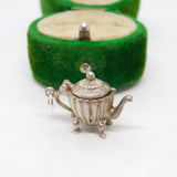 Sterling Silver Queen Anne Teapot Charm Pendant Vintage c1970