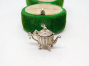 Sterling Silver Queen Anne Teapot Charm Pendant Vintage c1970