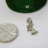 Sterling Silver Poodle Dog Charm Pendant Vintage c1970