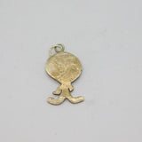 Sterling Silver Novelty Cartoon Style Character Charm Pendant Vintage c1970s