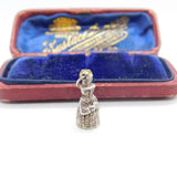 Sterling Silver Welsh Lady Charm Pendant Vintage c1970