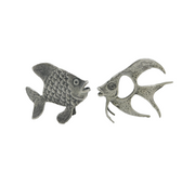 Cast .800 Grade Silver Artistic Fish Figurine Ornaments Vintage c1970s