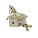 Sterling Silver Articulated Circus Clown Charm Pendant Vintage c1970