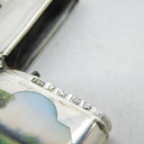Victorian Sterling Silver & Enamel Naked Swimmers Vesta Case Antique 1881